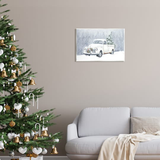 Stupell Industries Seasonal Niveous Snow Truck Scene Wall Plaque Art